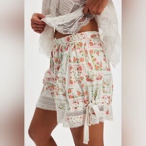 Free People Blooming Lace Shorts/Hankey Quil